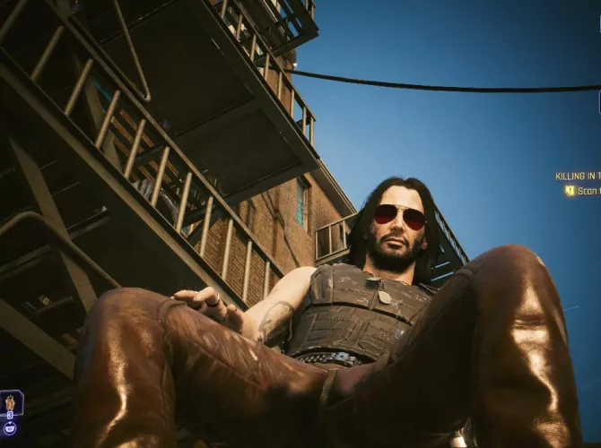 Kneeling in front of Johnny (Cyberpunk 2077). Anyone good at photoshop? I’d love to see a 10-inch cock from this vantage