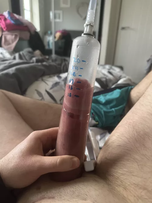 Love seeing my dick get bigger with my pump