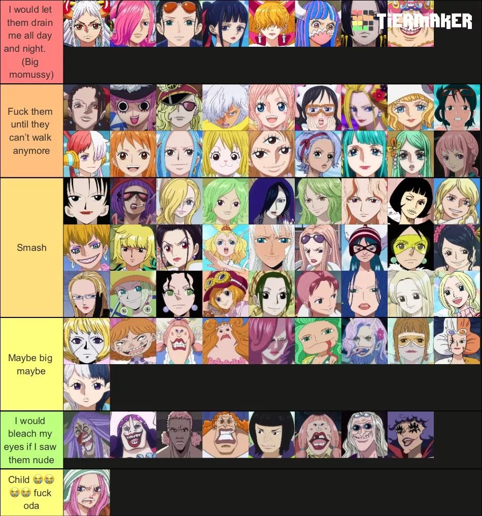 One piece girls ranked again but I have better taste now