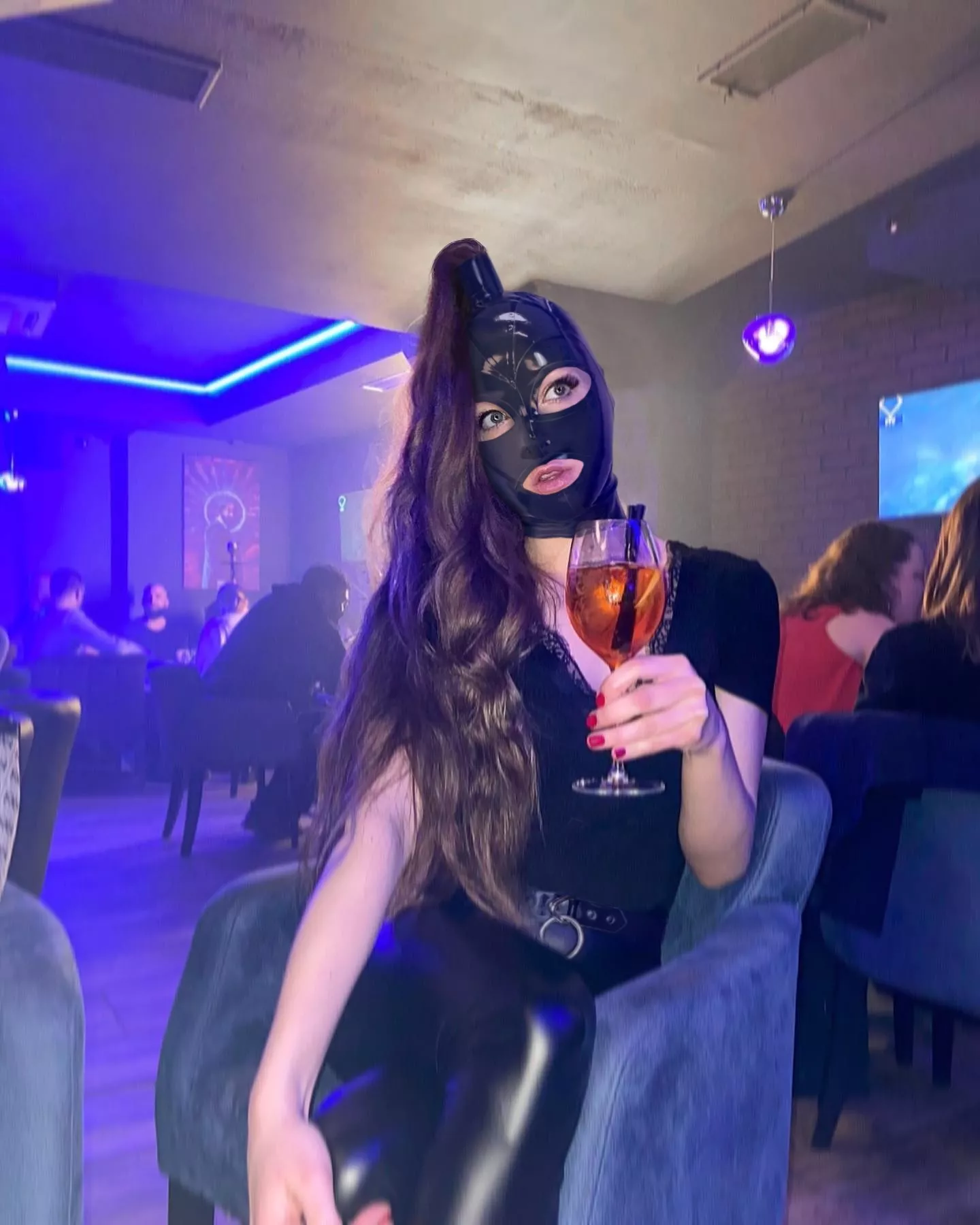 Rubberdoll in public.