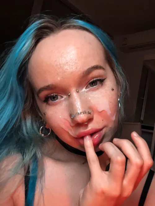 Selfies after I was rewarded with cum.