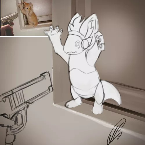 stop or I'll shoot!!!(ART BY ME)