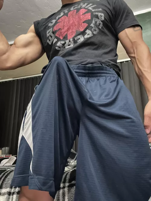 These shorts aren’t very good at hiding bulges.