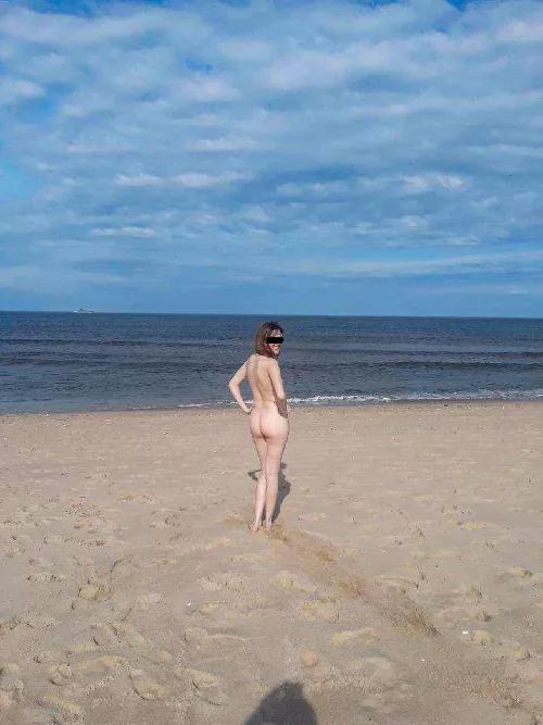 This was her first time to Gunnison Beach a couple of years ago.