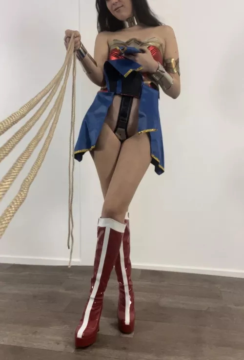 Wonder Woman in chastity making justice!!