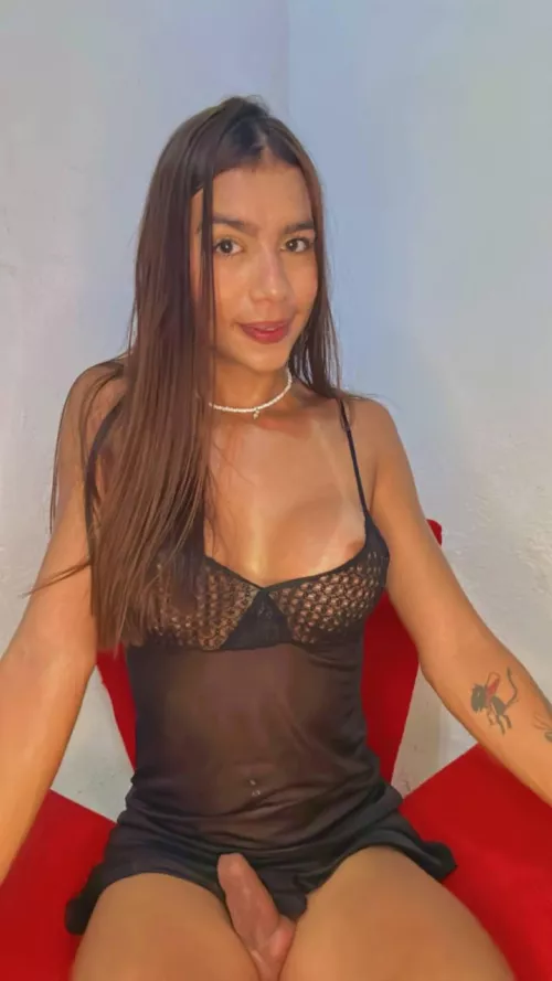 Would me teasing you like this tempt you to suck my girldick? 😏