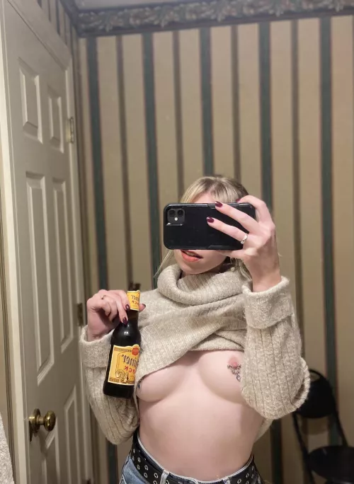 Always gotta sneak a photo when staying with family