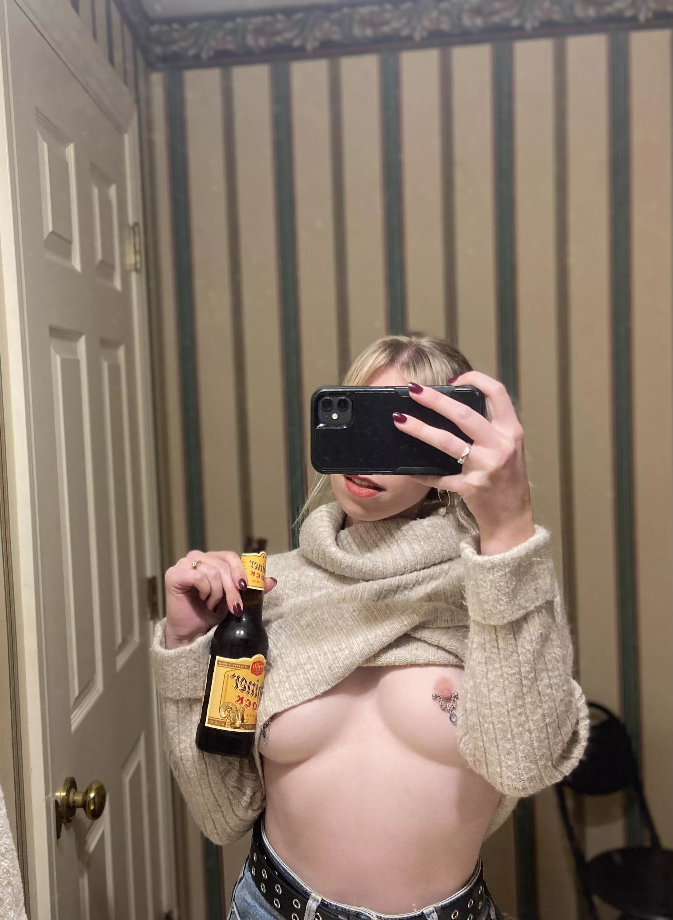 Always gotta sneak a photo when staying with family