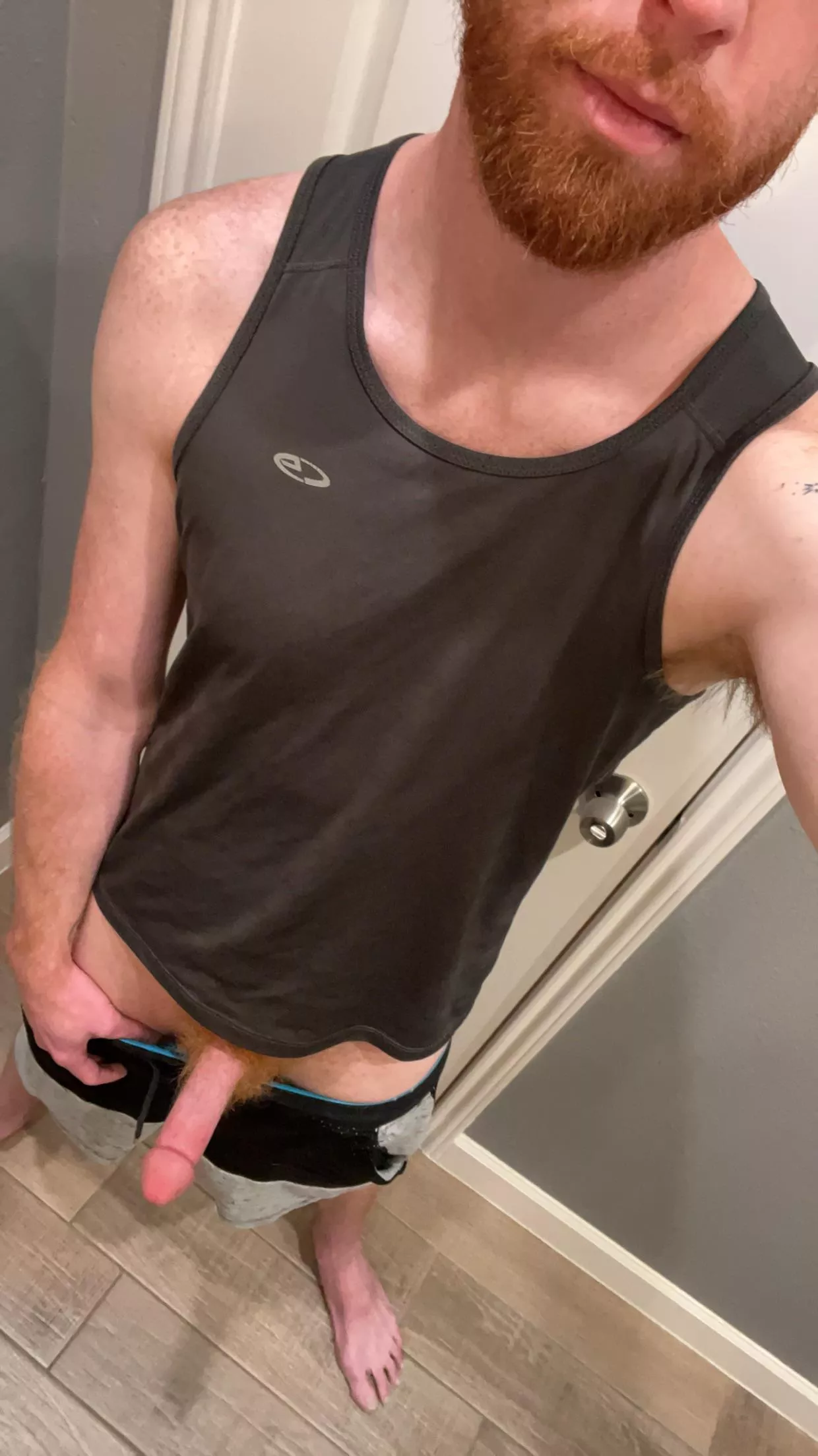 Ginger Beard & Ginger Boner. Definitely red all over. Haha