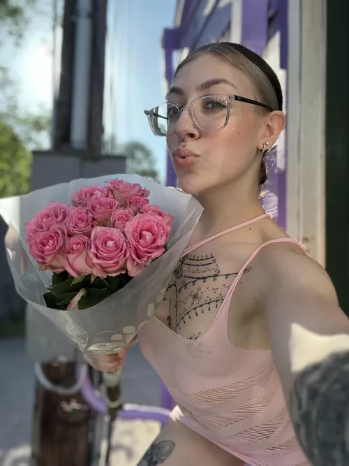 I love flowers and a naughty companion!