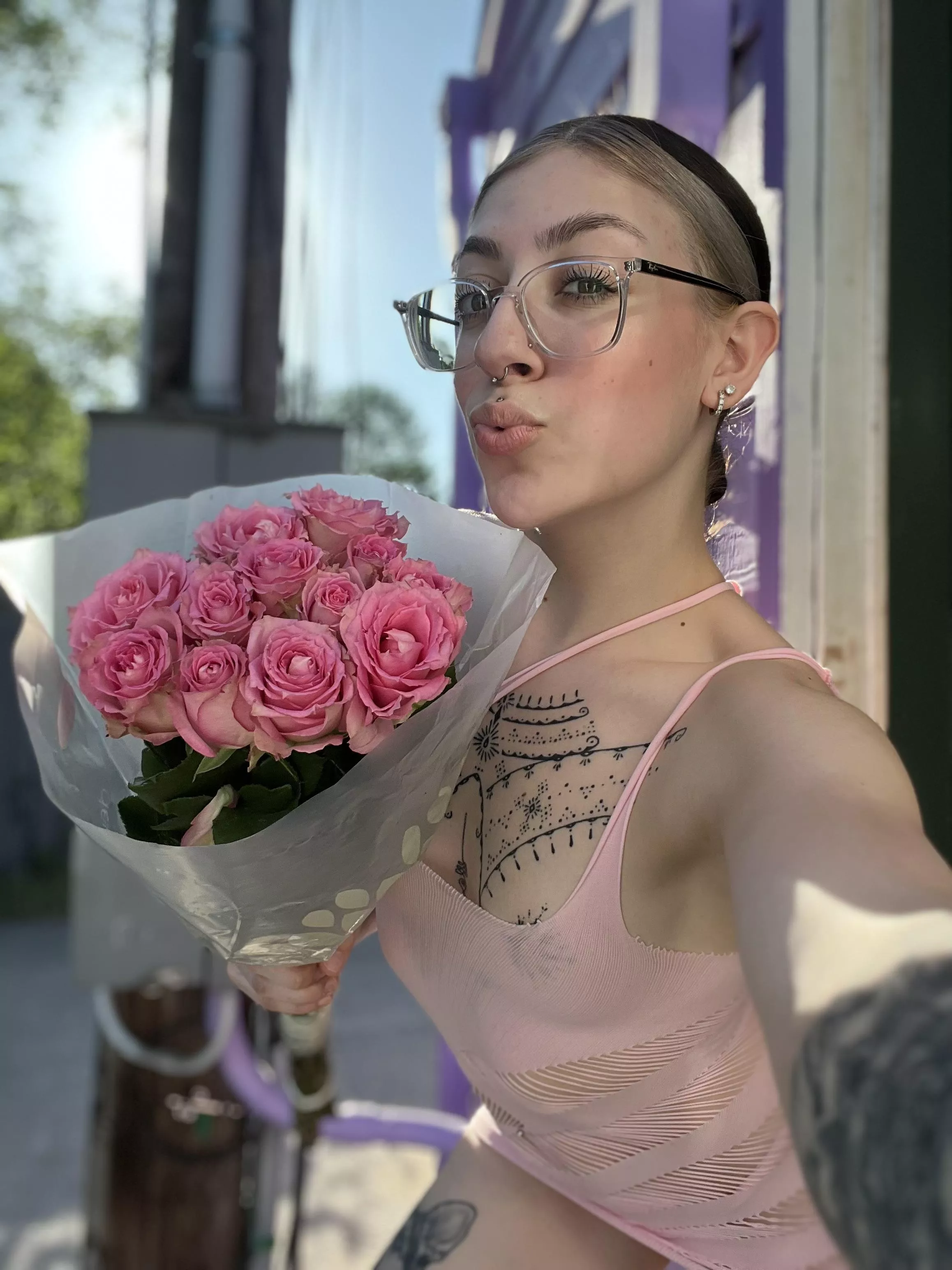 I love flowers and a naughty companion!