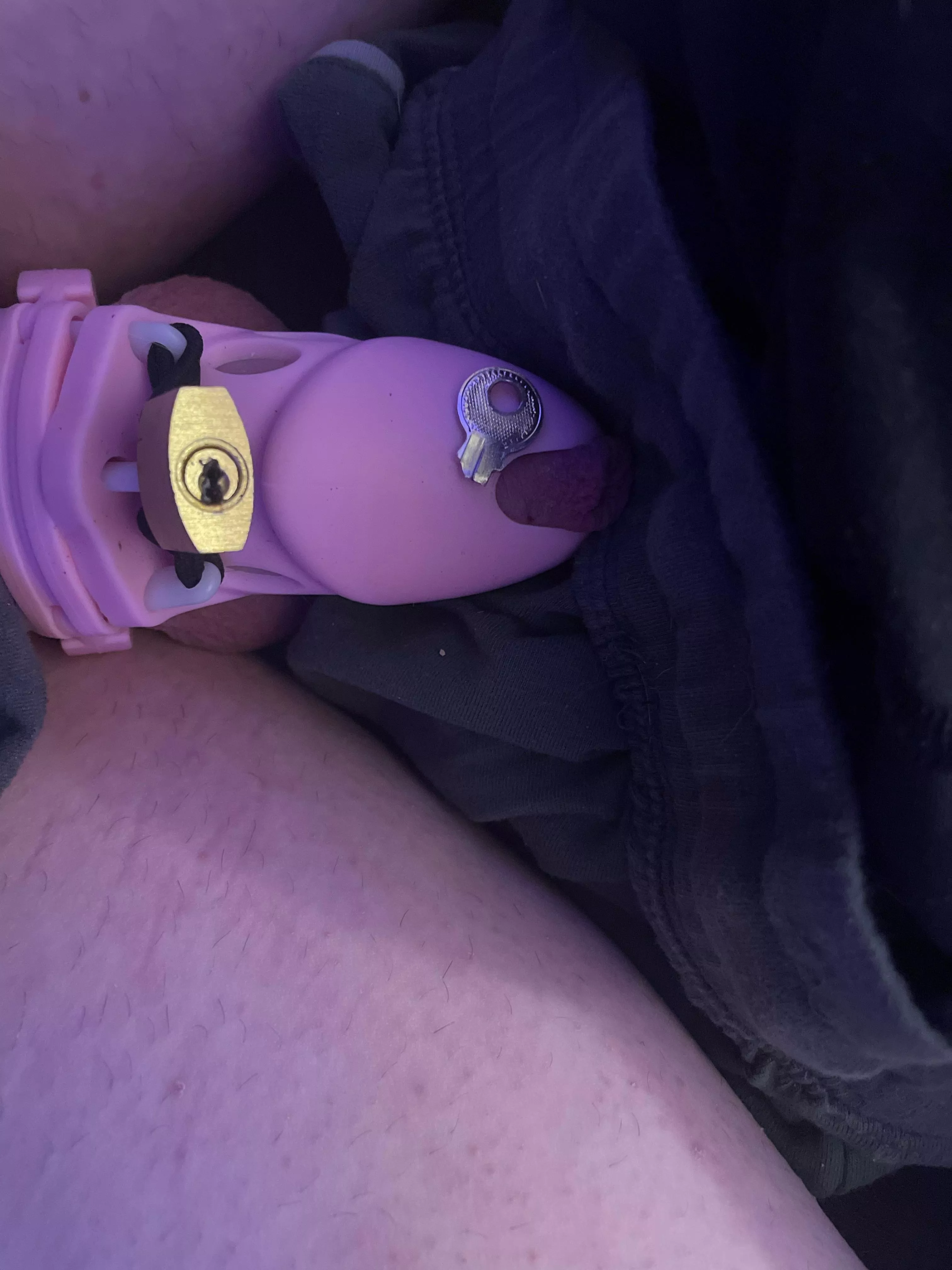 Just broke my chastity key in my lock now I’m permanently locked