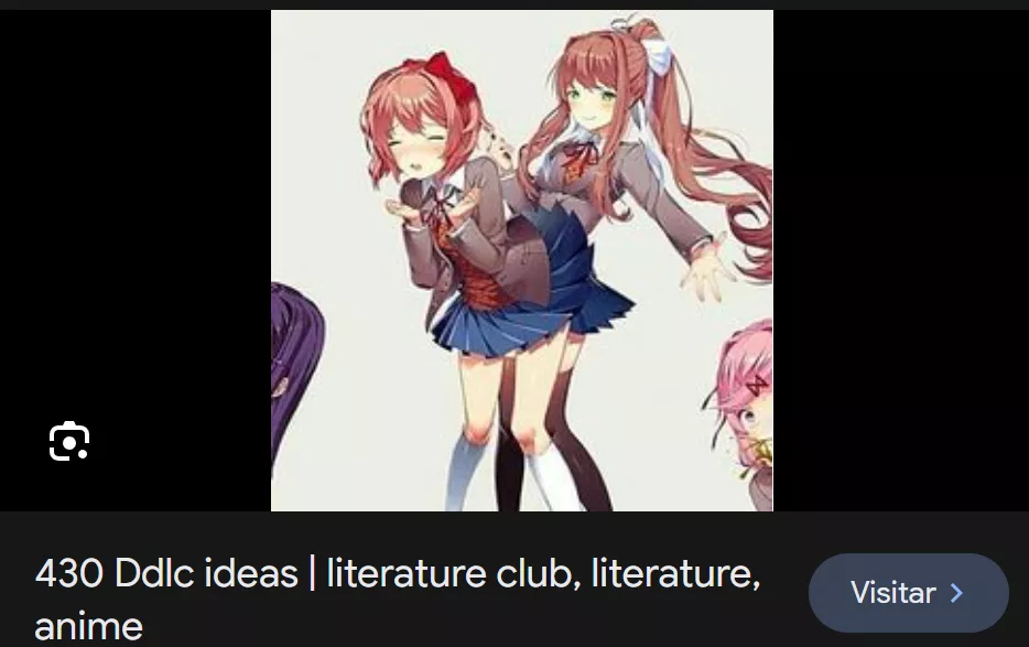 Monika's face goes 😏