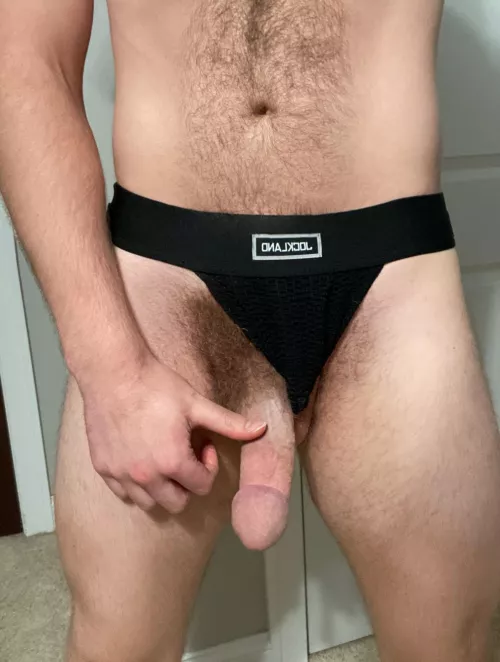 Move my jockstrap to see the rest of my bush 😏