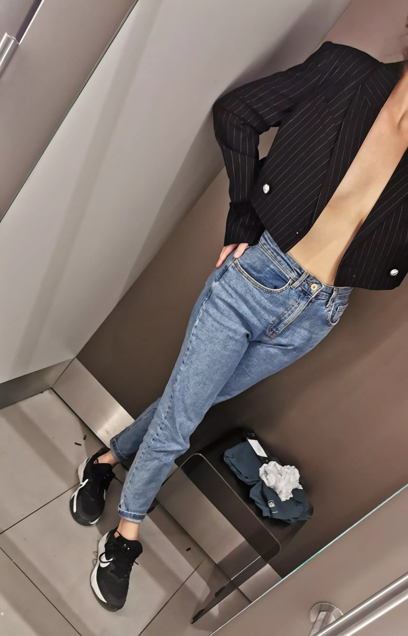 My boss forbade me to come to work in colorful clothes because he thinks it distracts male co-workers, will such a black jacket be appropriate to please him?