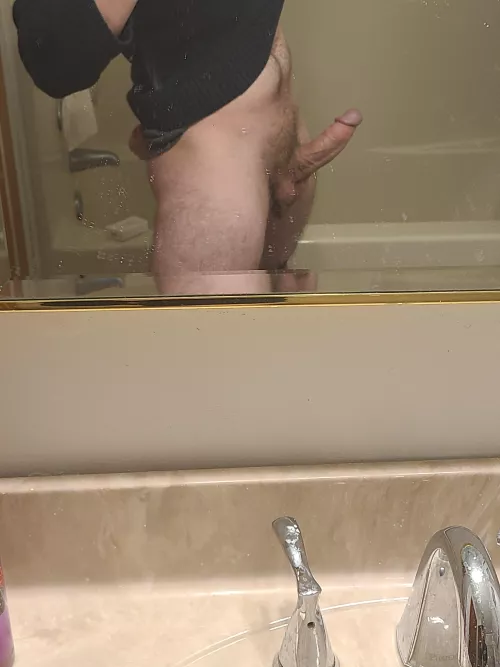 Snuck away from my family, does my cock belong here?