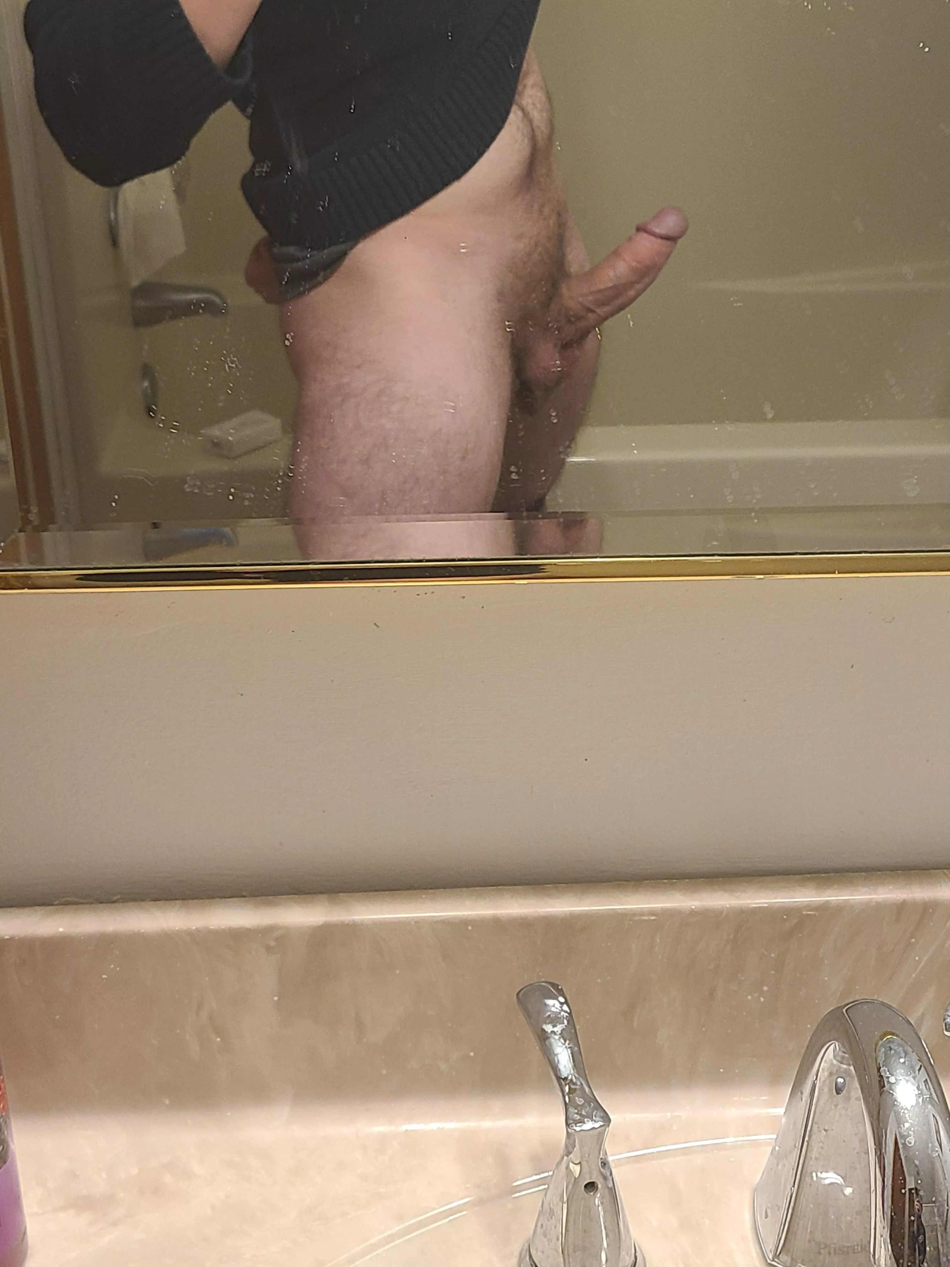 Snuck away from my family, does my cock belong here?