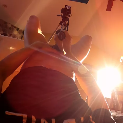 Spraying my own face hehe