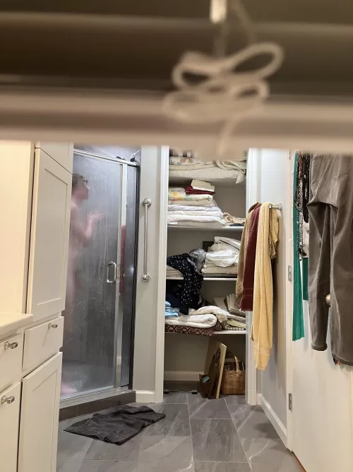 Window out side my friends bathroom I had to take advantage of. 😏