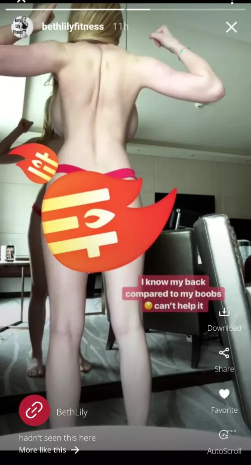 You know they are truly huge when they can be seen from behind her on both sides