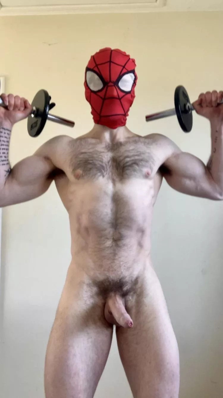 Are you boys ready to join Spidey for a good old fashioned workout