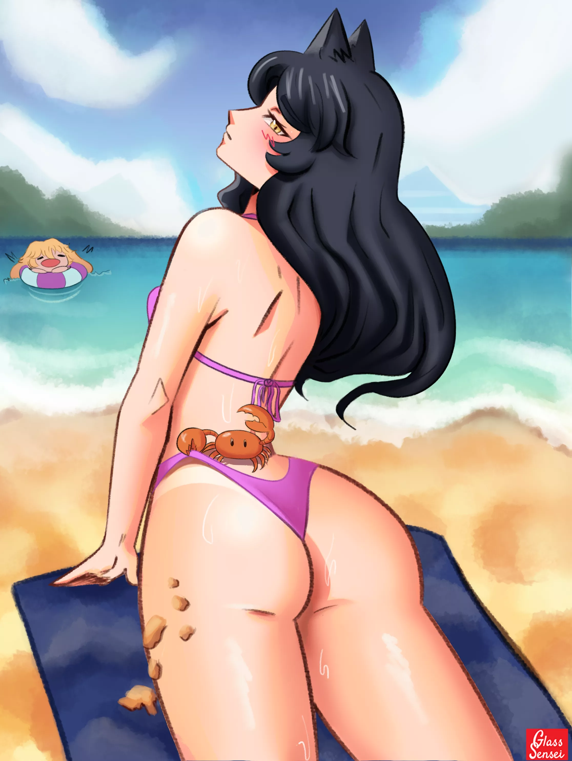 Beach day, Blake Belladonna by me