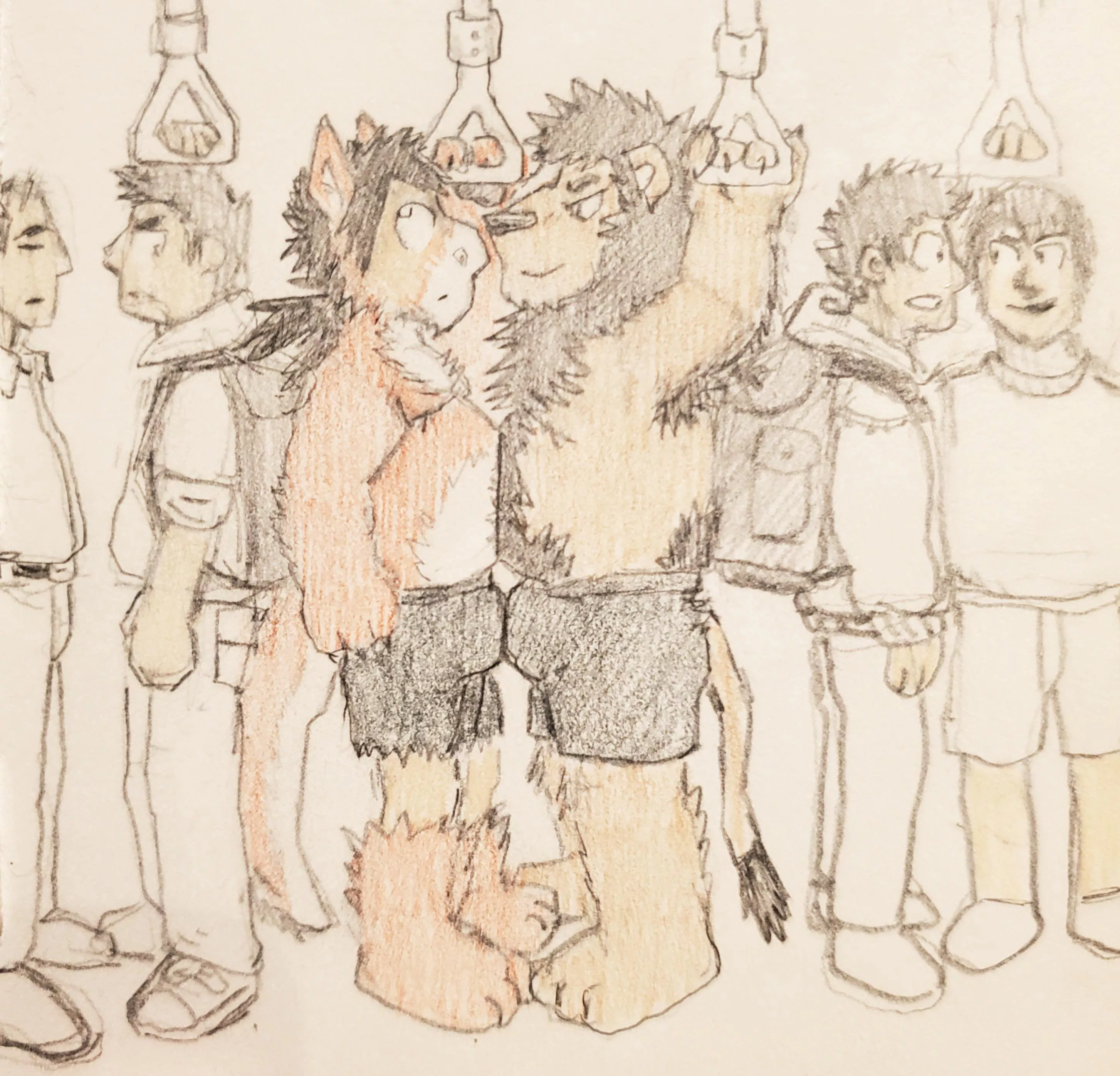 Belly Kissing on a Crowded Train by WolfSL