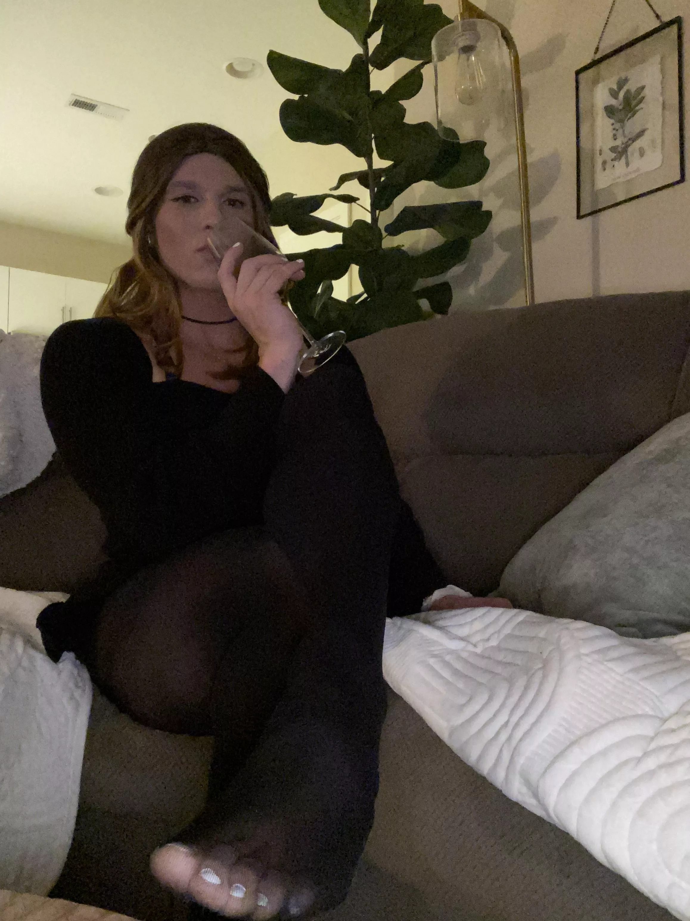 Chilling after a long night of work