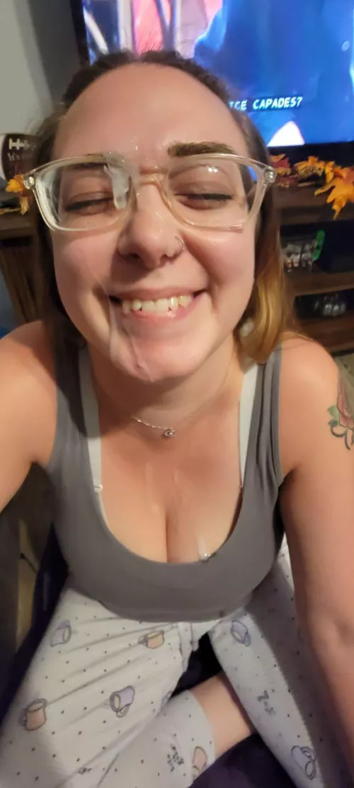 Cum makes mommy happy