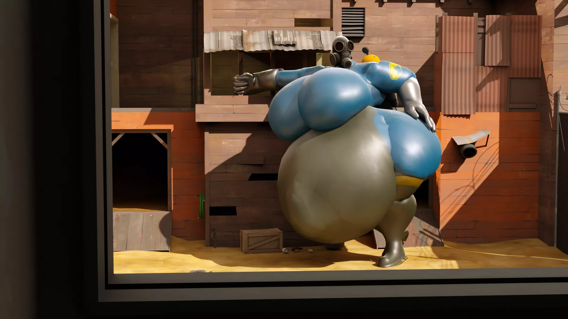 giant hefty preggo fempyro relaxing at 2fort by @frustyz