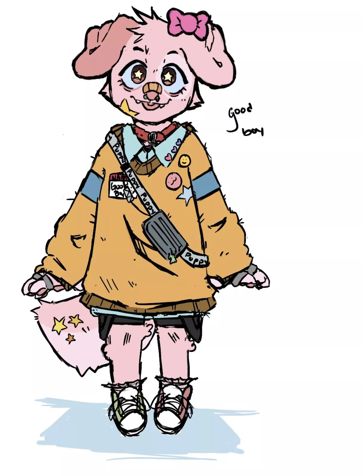 he likes his big sweater