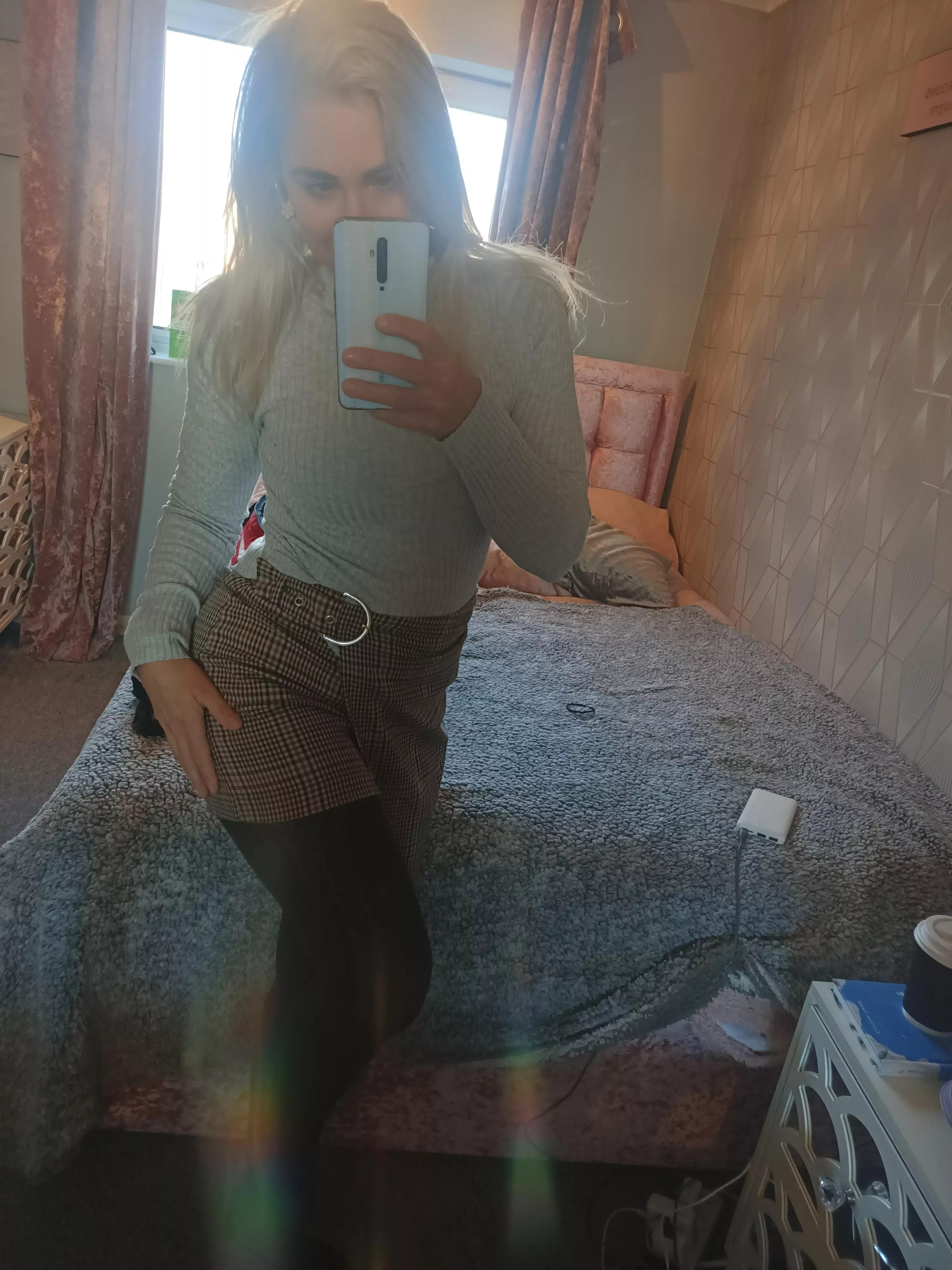 I always get asked why I wear short skirts and tights, my answer is always 'because it always gets me noticed obviously'