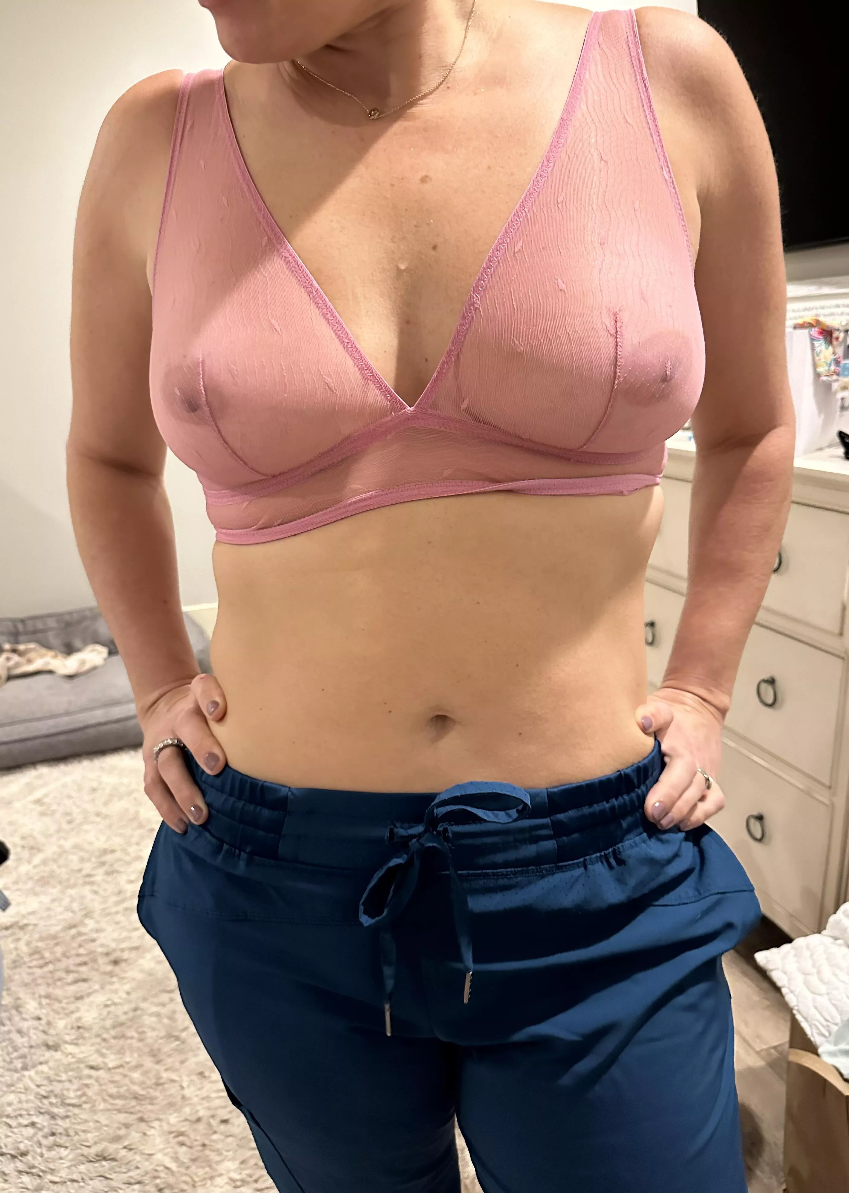 Just because it’s Saturday, doesn’t mean I can’t wear something a little fun under my scrubs! (43f)