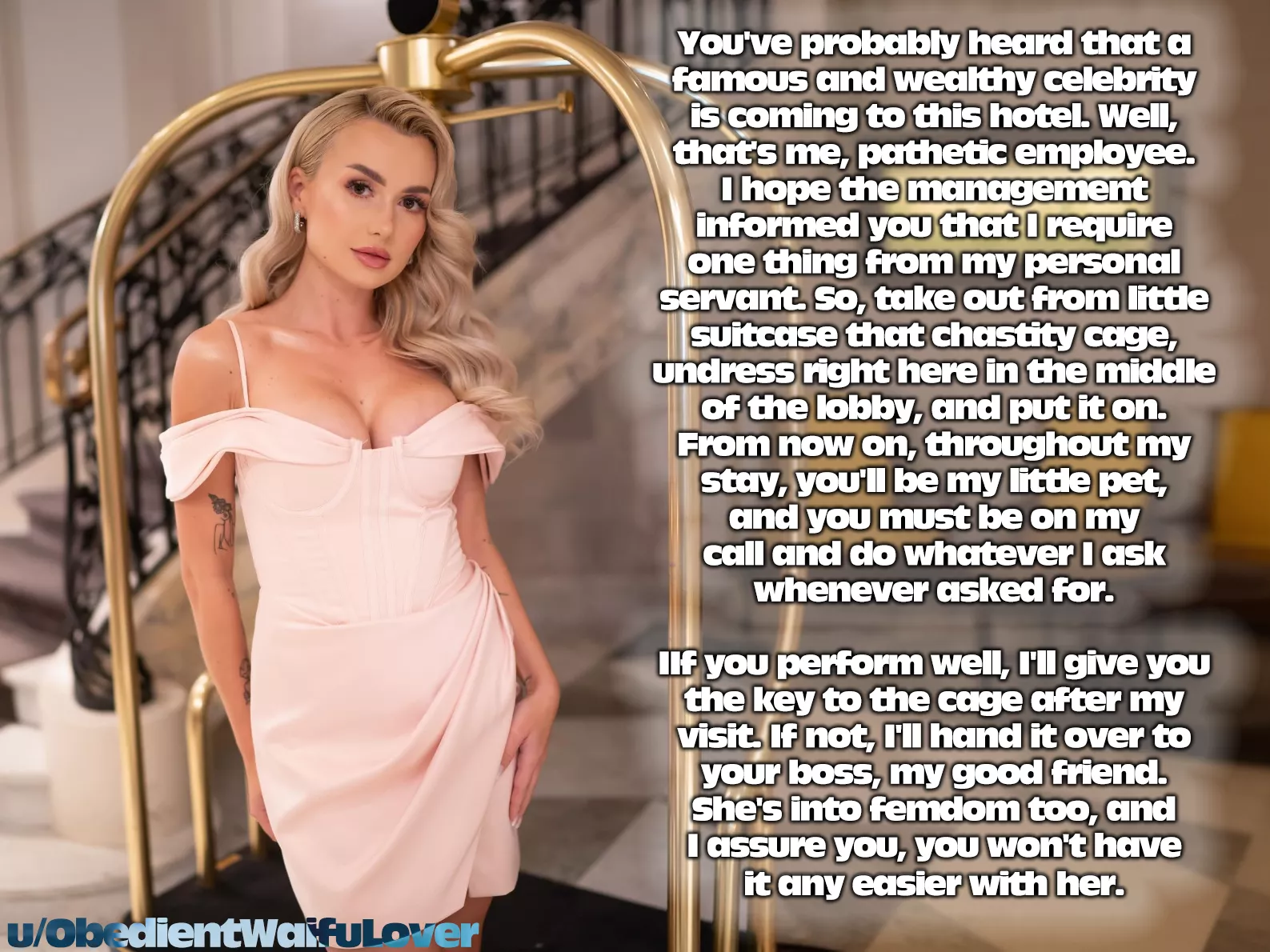 Locked Obedient Hotel Servant