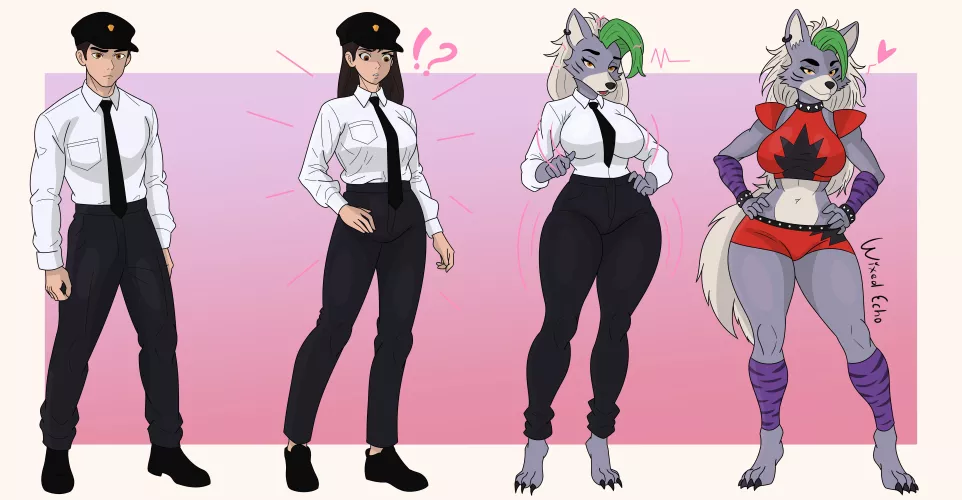 Security Guard Into Roxanne Wolf By WixedEcho