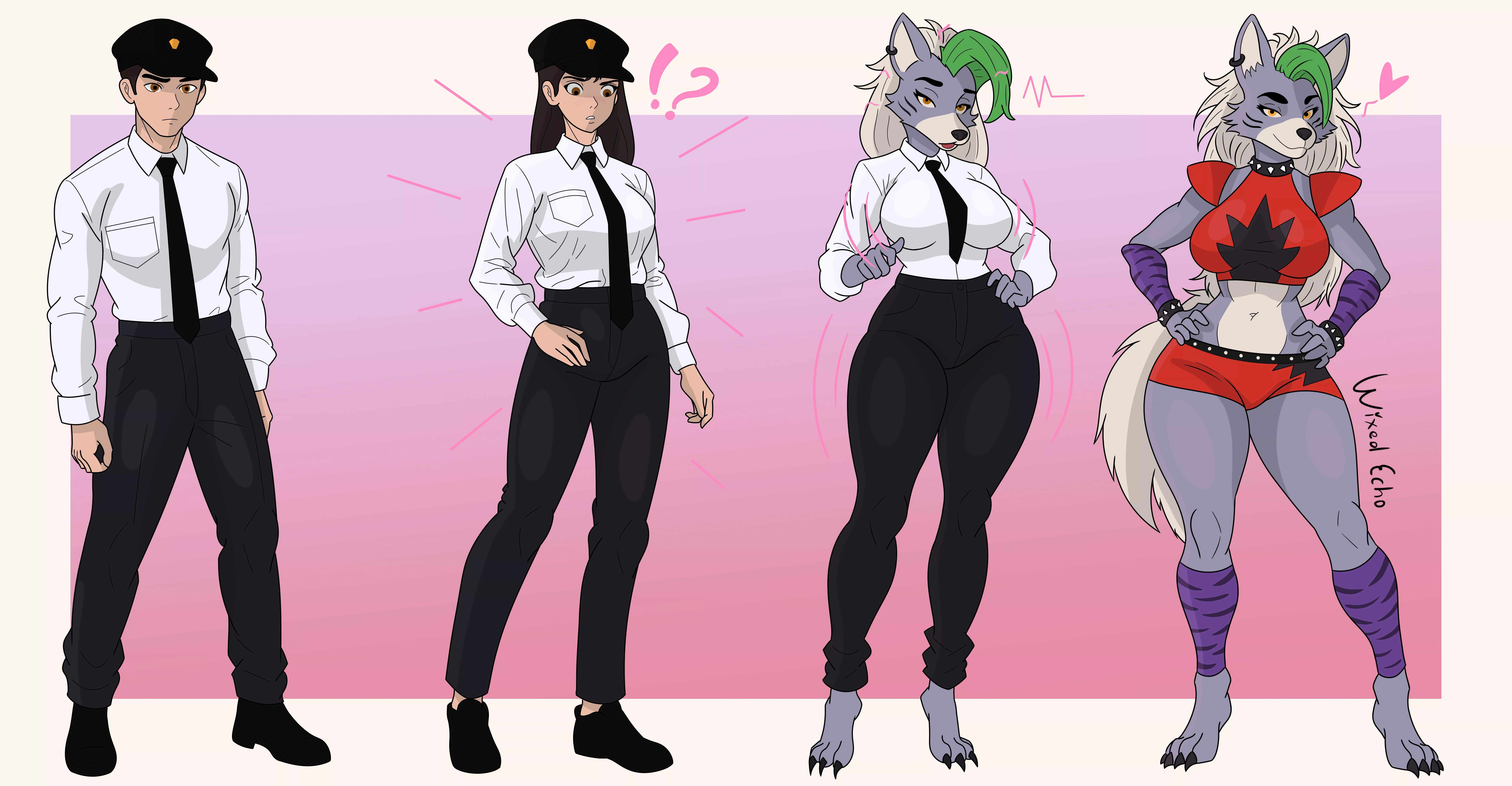 Security Guard Into Roxanne Wolf By WixedEcho