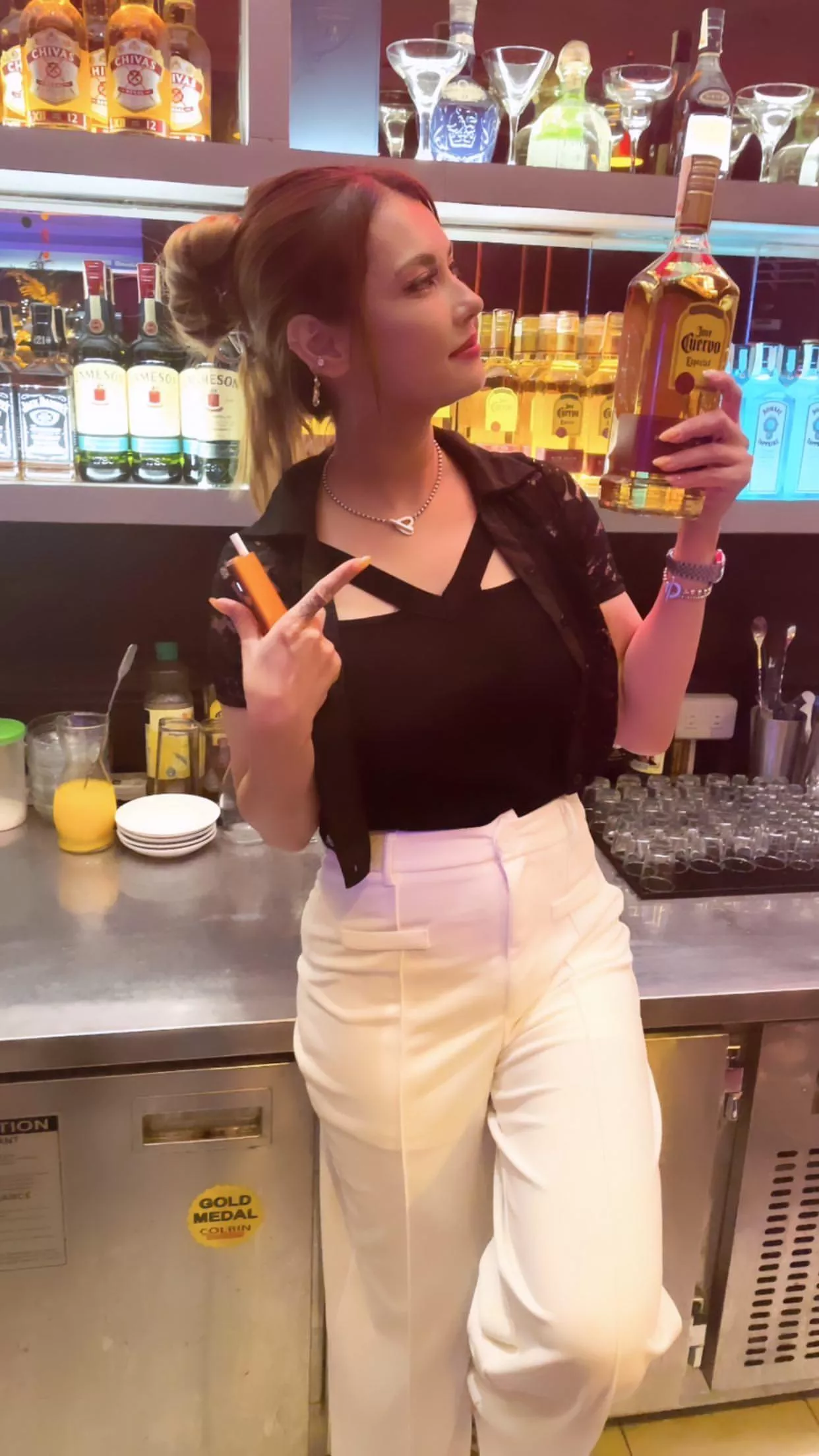 She should be a model of this drink lol