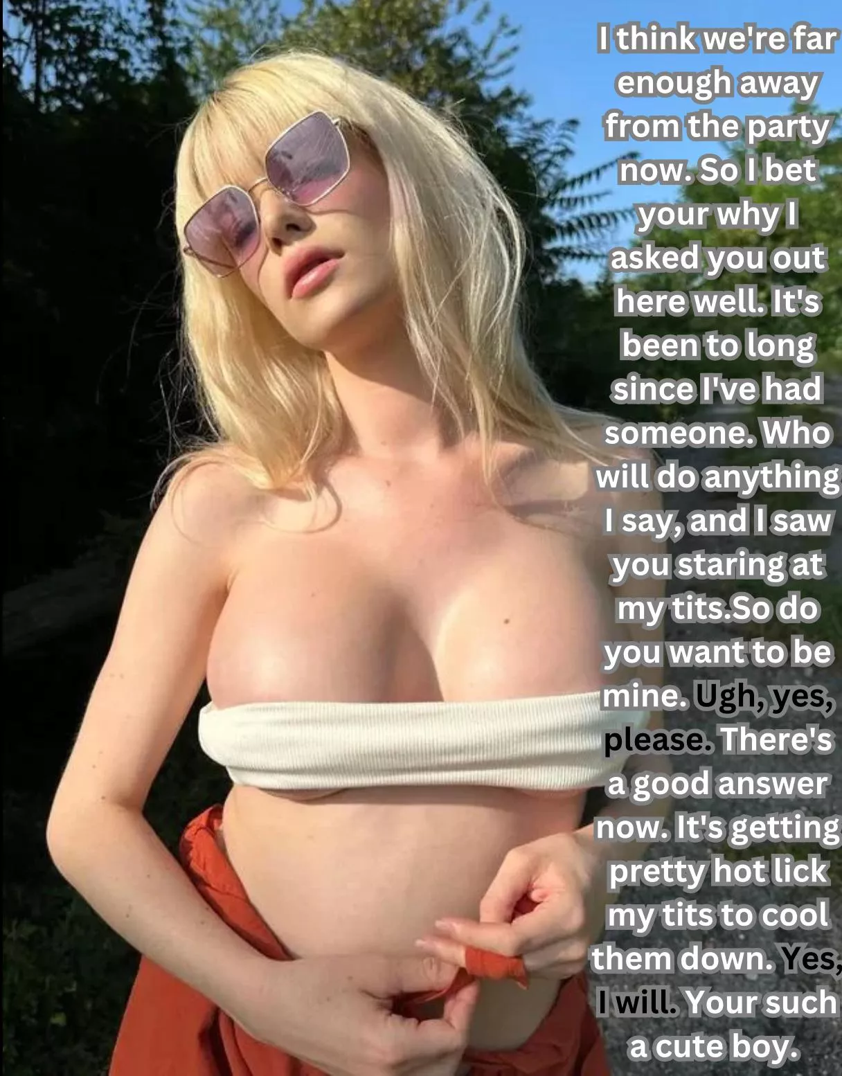 Sucking tits before the first date