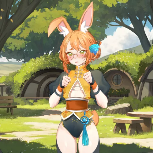 The cute bunny has such cute thighs (AURA)