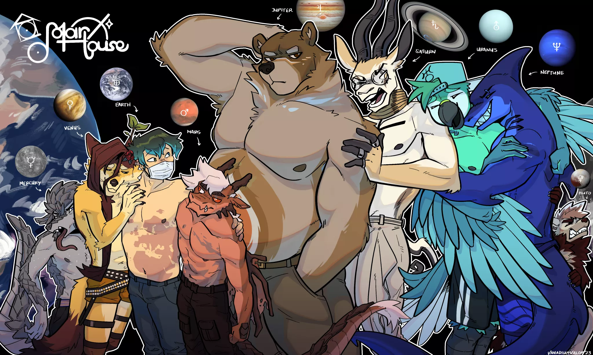 The Planets of the Solar System as furries! [Solar House]