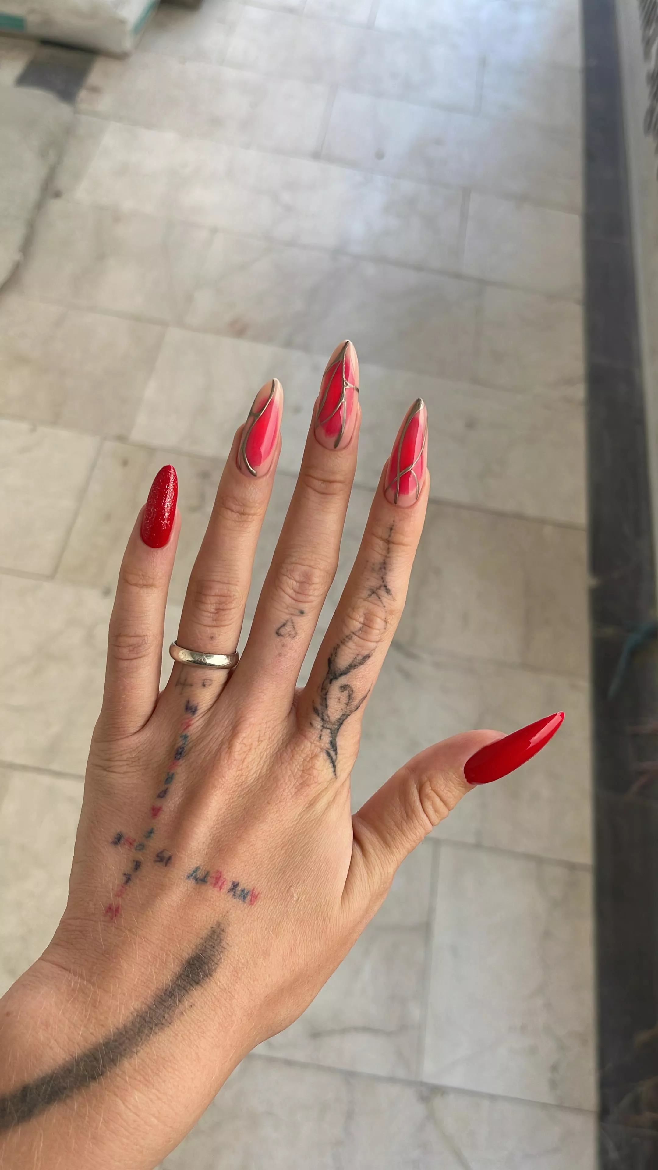 Those long fingernails are made for scratching someone's back.