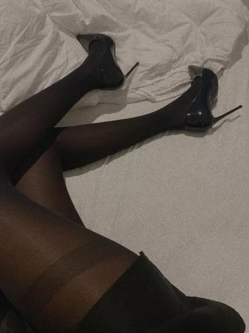 Tights and heels.