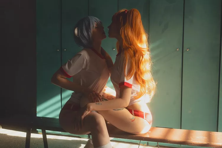 Ayanami Rei by Maria Muller, Asuka Langley by sib.mouse