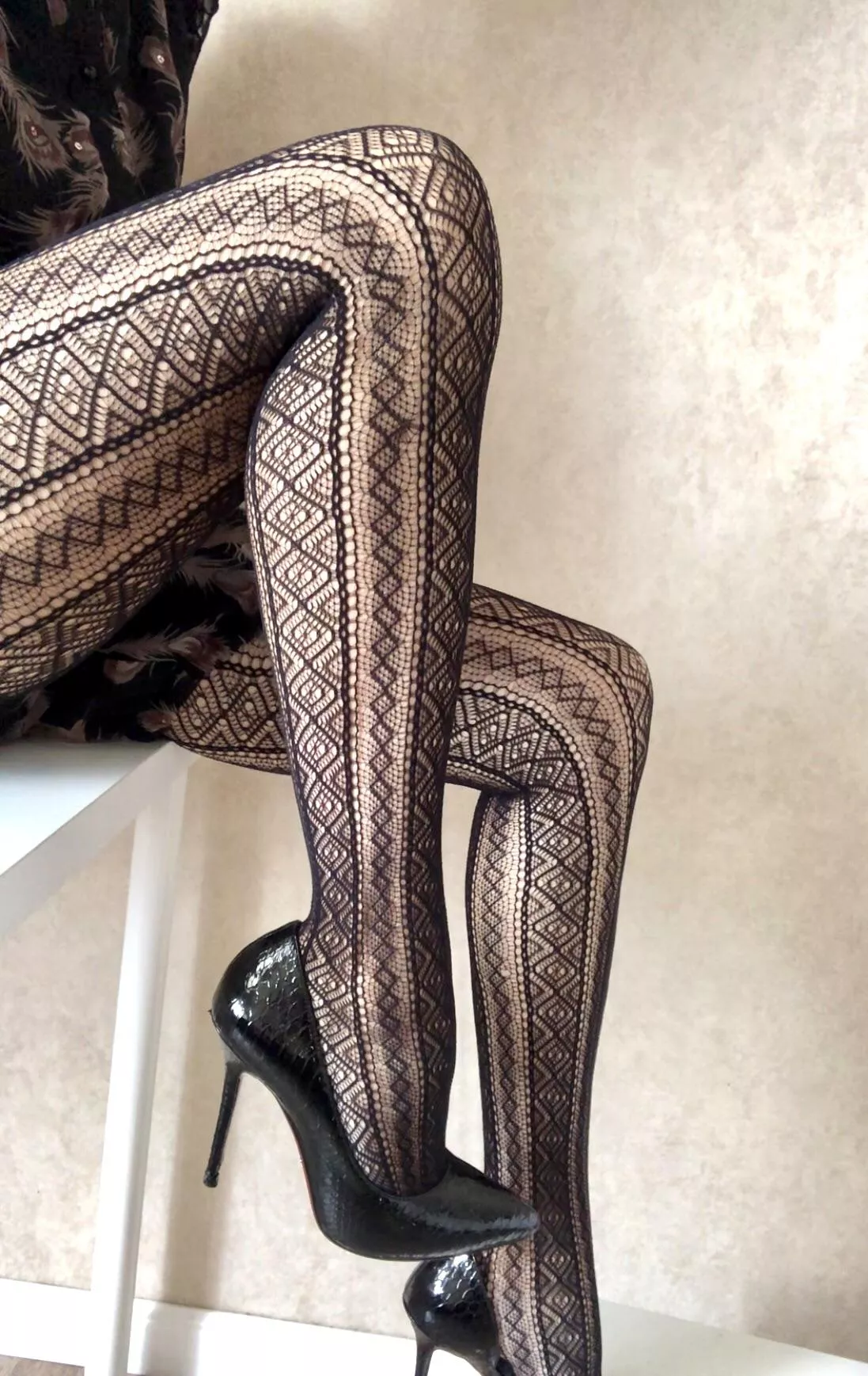 Feeling so sexy in my fishnets