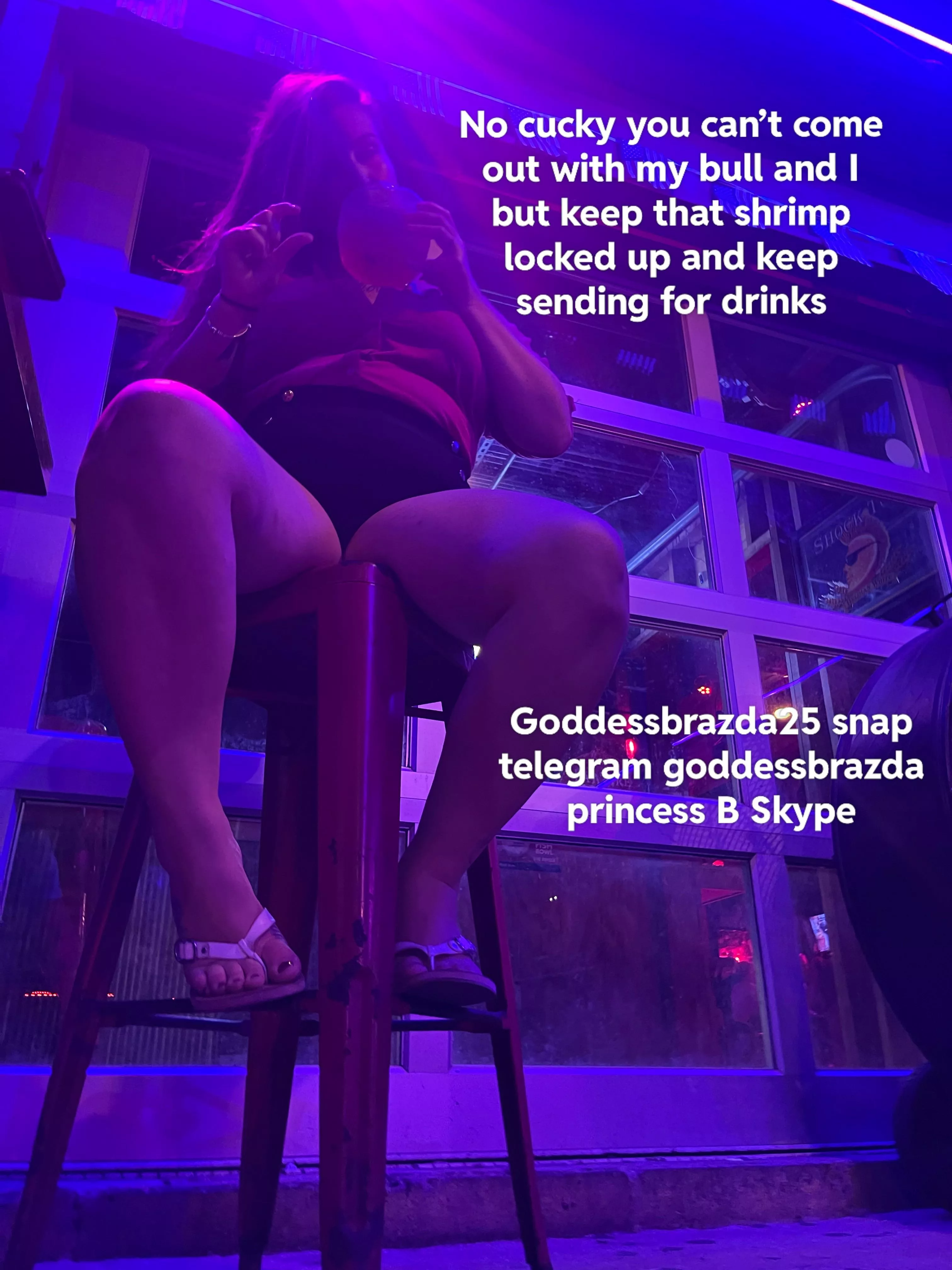 Give it up cucky my alpha and I will be drinking on you tonight