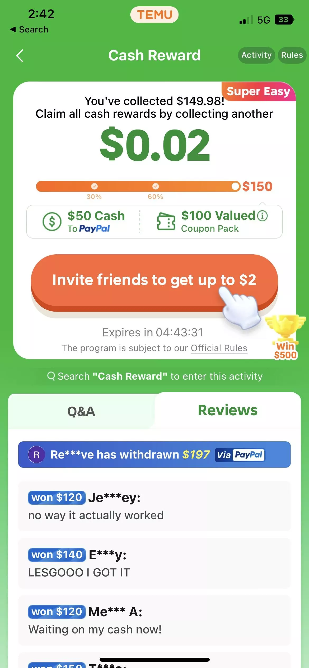 Home one please install this app nd type my code in so i can get these few dollars. Please help the code is 77539865