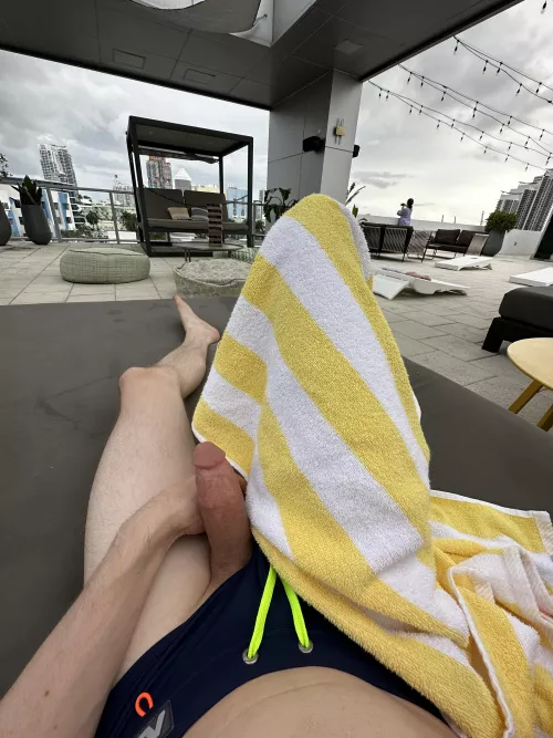 Join me at the hotel pool?