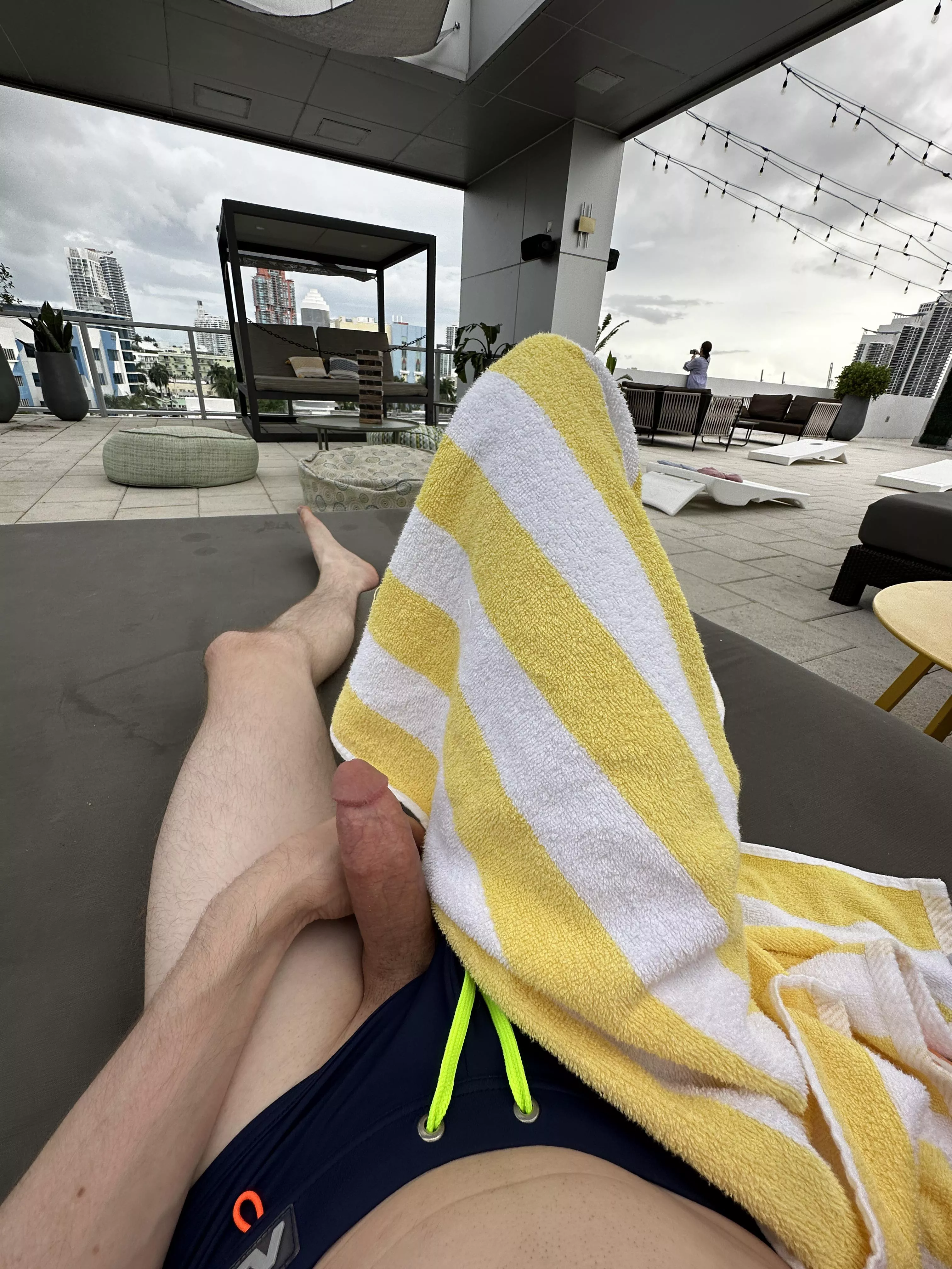 Join me at the hotel pool?