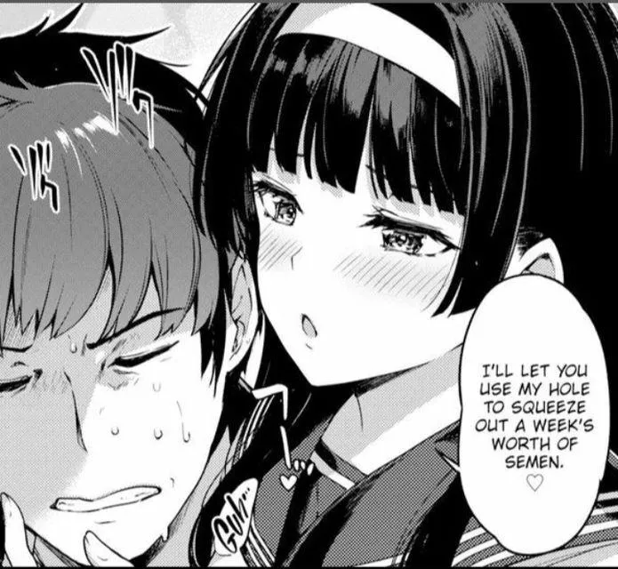 Lf Mono Source: “I’ll let you use my hole to squeeze out a week’s worth of semen.❤️” “Guh…”1boy, 1girl, 1blushing, 1sweating. Sound effects