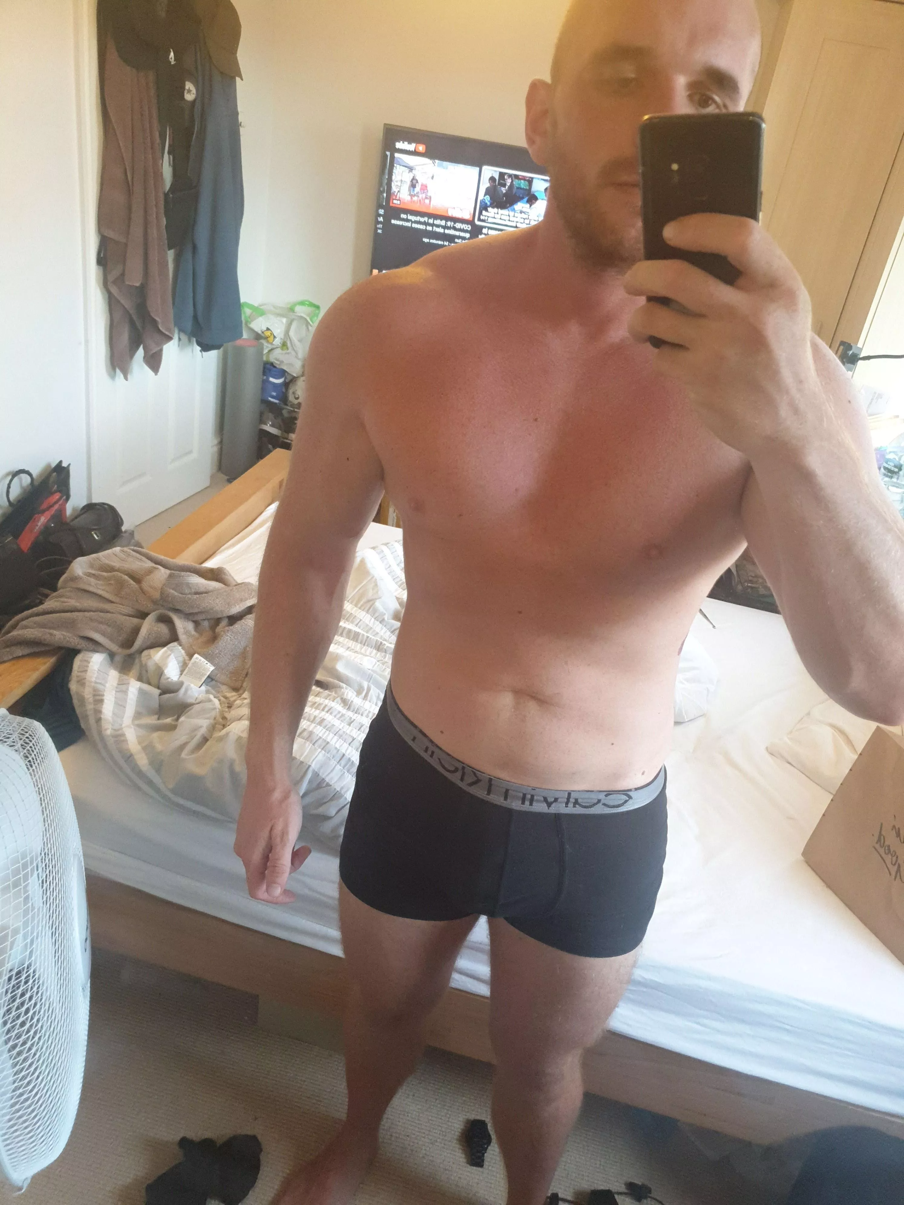 Looks like black is slimming haha no bulge